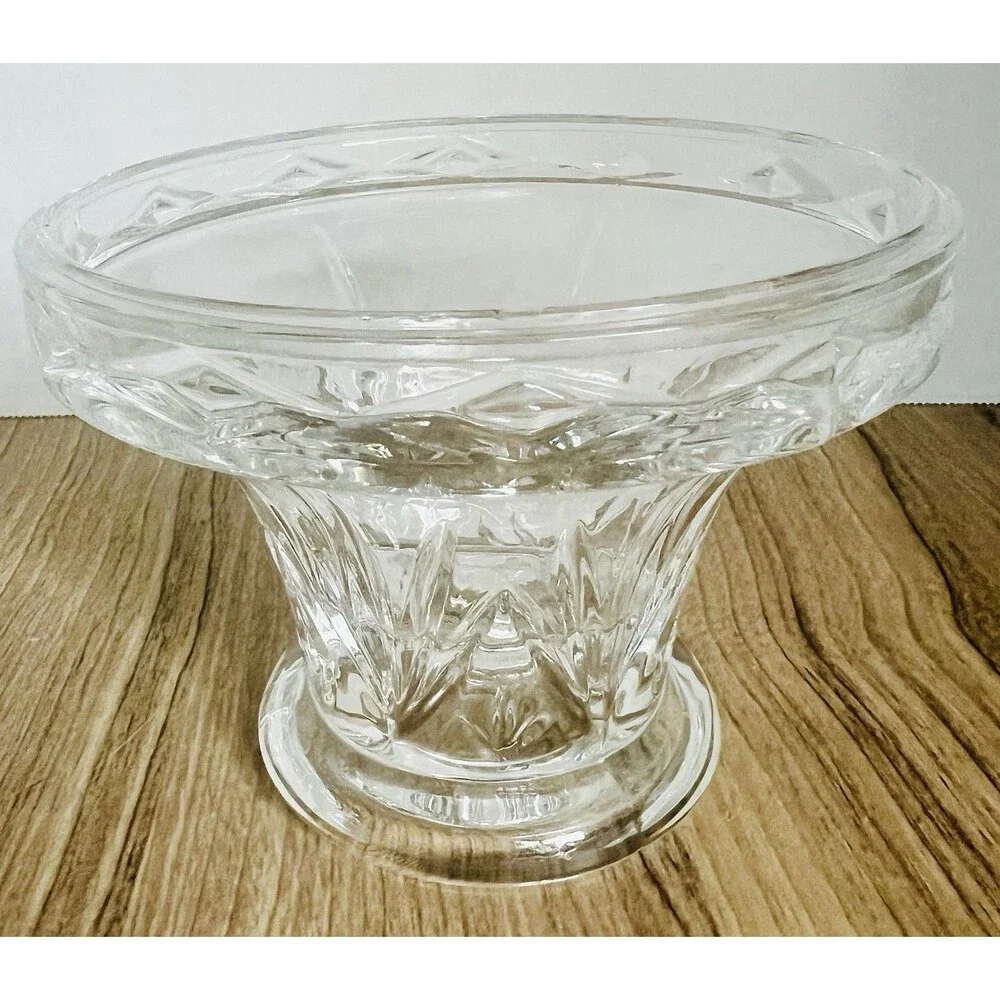 PartyLite Elegent Savannah Lamp 24% Lead Crystal Hurricane Candle Holder 2 Piece - Picture 6 of 8